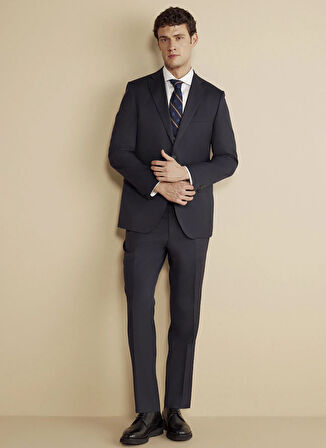 Brooks Brothers Normal Bel Slim Fit Lacivert Erkek Takım Elbise BBFW25MSU012