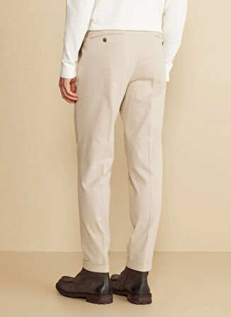 Brooks Brothers Normal Bel Duble Paça Standart Bej Erkek Pantolon BBFW25MPT002
