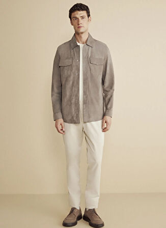 Brooks Brothers Normal Bel Düz Paça Standart Bej Erkek Pantolon BBFW25MPT015