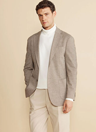 Brooks Brothers Regular Fit Koyu Bej Erkek Ceket BBFW25MBL014