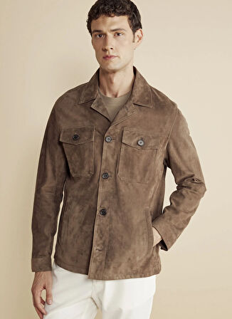 Brooks Brothers Vizon Erkek Deri Ceket BBFW25MLB001