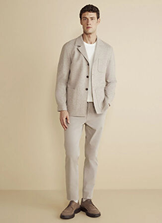 Brooks Brothers Normal Bel Düz Paça Standart Vizon Erkek Pantolon BBFW25MPT013