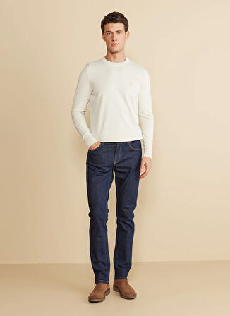Brooks Brothers Normal Bel Düz Paça Standart Lacivert Erkek Pantolon BBFW25MPT016