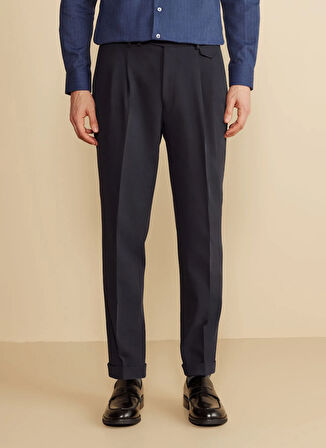 Brooks Brothers Normal Bel Düz Paça Standart Lacivert Erkek Pantolon BBSS25MPT018