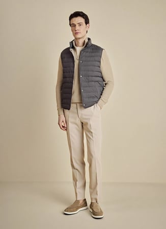 Brooks Brothers Antrasit Erkek Kapitone Yelek BBSS26MVS001