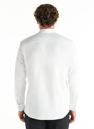 Ted Baker Comfort Fit Düğmeli Yaka Oxford Beyaz Erkek Gömlek TBMRSH1010