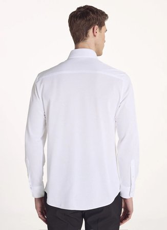 Ted Baker Beyaz Erkek İtalyan Comfort Fit Oxford Gömlek TBMRSH1084