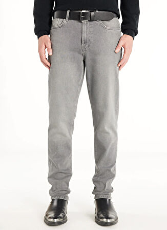 Ted Baker Normal Bel Slim Tapered Paça Tapered Fit Gri Erkek Pantolon TBMRDN1007