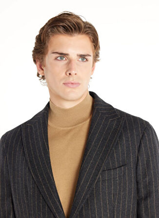 Ted Baker Standart Antrasit Erkek Çizgili Ceket TBMRJC1012