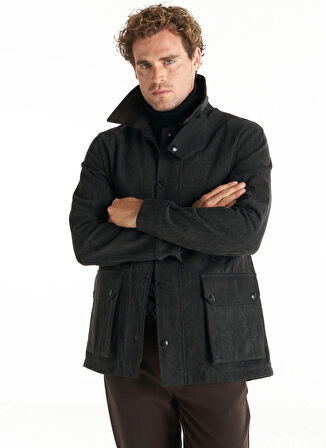 Ted Baker Standart Antrasit Erkek Düz Ceket TBMROW1022