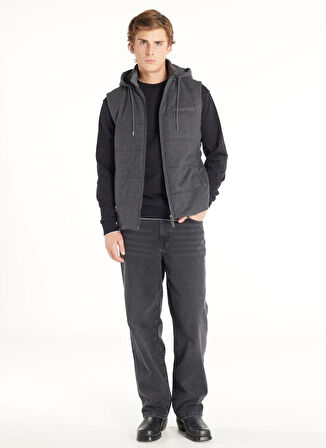 Ted Baker Düz Antrasit Erkek Yelek TBMROW1085