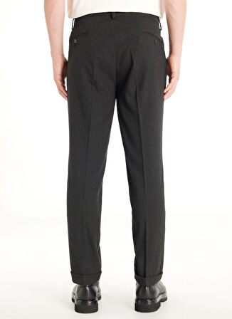 Ted Baker Normal Bel Duble Paça Tapered Fit Antrasit Erkek Pantolon TBMRTR1003