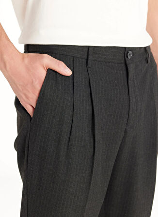 Ted Baker Normal Bel Duble Paça Tapered Fit Antrasit Erkek Pantolon TBMRTR1003