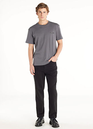 Ted Baker Bisiklet Yaka Düz Antrasit Erkek T-Shirt TBMRTS1044