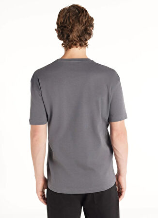 Ted Baker Bisiklet Yaka Düz Antrasit Erkek T-Shirt TBMRTS1044