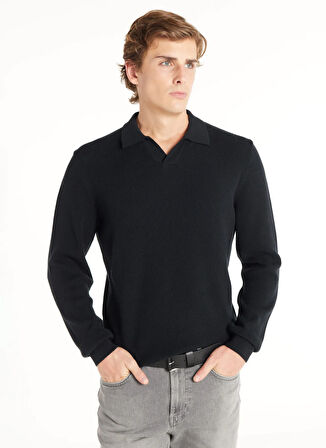 Ted Baker Düz Siyah Erkek Polo T-Shirt TBMRKW1032