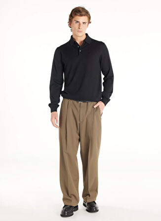 Ted Baker Düz Siyah Erkek Polo T-Shirt TBMRKW1042