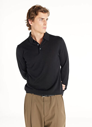 Ted Baker Düz Siyah Erkek Polo T-Shirt TBMRKW1042