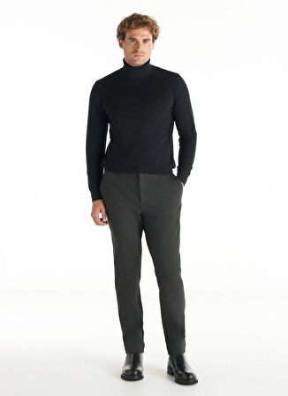 Ted Baker Balıkçı Yaka Standart Düz Siyah Erkek Kazak TBMRKW1090