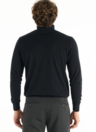 Ted Baker Balıkçı Yaka Standart Düz Siyah Erkek Kazak TBMRKW1090