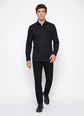 Ted Baker Siyah Erkek Gömlek TBMRSH1090