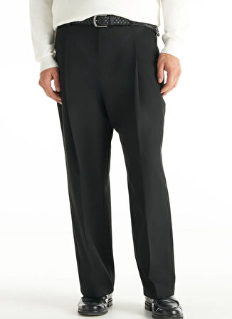 Ted Baker Normal Bel Geniş Paça Bol Kesim Siyah Erkek Pantolon TBMRTR1010