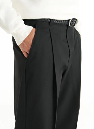 Ted Baker Normal Bel Geniş Paça Bol Kesim Siyah Erkek Pantolon TBMRTR1010