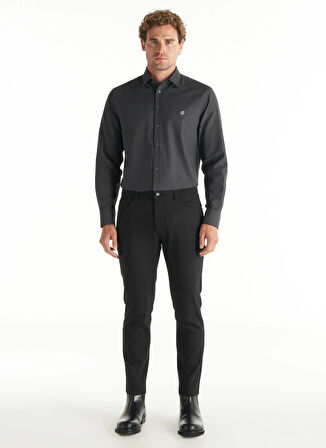 Ted Baker Normal Bel Slim Paça Slim Fit Siyah Erkek Pantolon TBMRTR1016