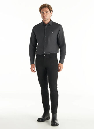 Ted Baker Normal Bel Slim Paça Slim Fit Siyah Erkek Pantolon TBMRTR1016