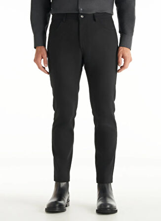 Ted Baker Normal Bel Slim Paça Slim Fit Siyah Erkek Pantolon TBMRTR1016