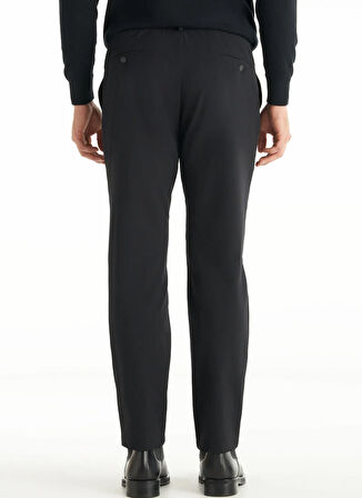 Ted Baker Bağlamalı Bel Normal Paça Tapered Fit Siyah Erkek Pantolon TBMRTR1031