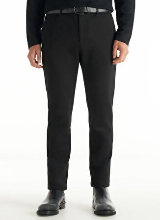 Ted Baker Lastikli Bel Slim Paça Slim Straight Siyah Erkek Pantolon TBMRTR1042