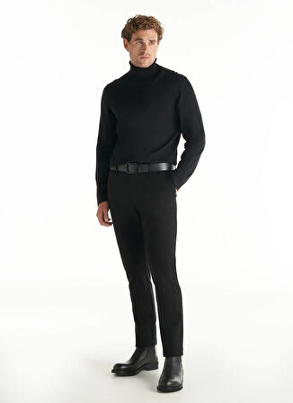 Ted Baker Lastikli Bel Slim Paça Slim Straight Siyah Erkek Pantolon TBMRTR1042
