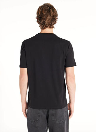 Ted Baker Bisiklet Yaka Baskılı Siyah Erkek T-Shirt TBMRTS1026