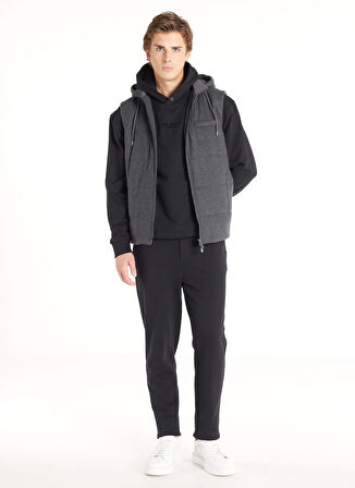 Ted Baker Kapüşon Yaka Baskılı Siyah Erkek Sweatshırt TBMRTS1035