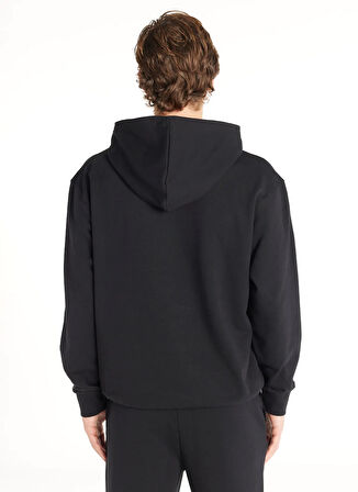 Ted Baker Kapüşon Yaka Baskılı Siyah Erkek Sweatshırt TBMRTS1035