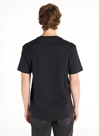 Ted Baker Bisiklet Yaka Baskılı Siyah Erkek T-Shirt TBMRTS1037