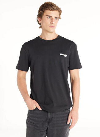 Ted Baker Bisiklet Yaka Düz Siyah Erkek T-Shirt TBMRTS1044