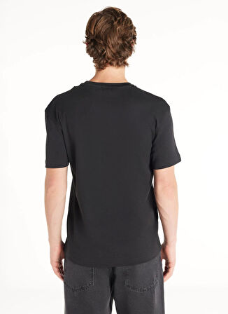 Ted Baker Bisiklet Yaka Düz Siyah Erkek T-Shirt TBMRTS1044