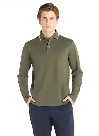 Ted Baker Pike Desenli Yeşil Erkek Polo T-Shirt TBMRTS1008