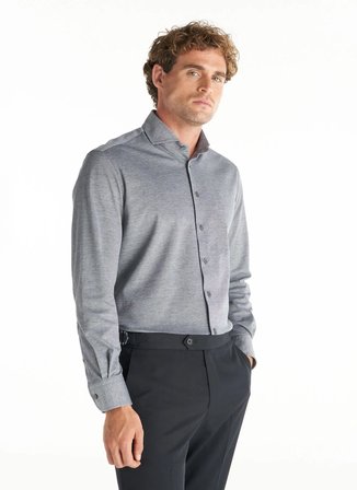 Ted Baker Gri Erkek Oxford Gömlek TBMRSH1084