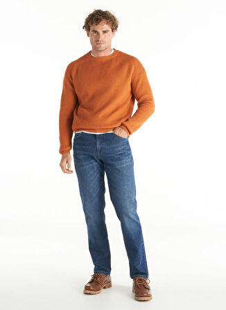 Ted Baker Bisiklet Yaka Standart Düz Turuncu Erkek Kazak TBMRKW1094