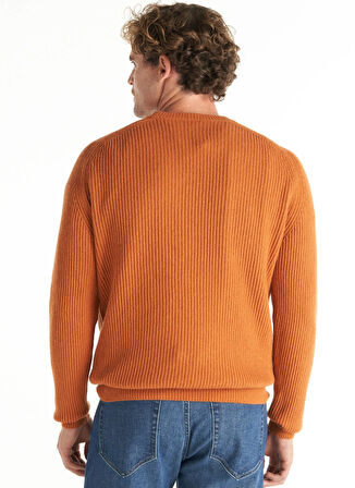 Ted Baker Bisiklet Yaka Standart Düz Turuncu Erkek Kazak TBMRKW1094