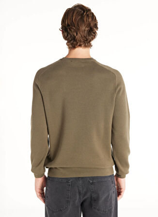 Ted Baker Bisiklet Yaka Standart Düz Haki Erkek Kazak TBMRKW1098