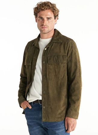 Ted Baker Standart Gömlek Yaka Düz Haki Erkek Gömlek TBMRLT1022