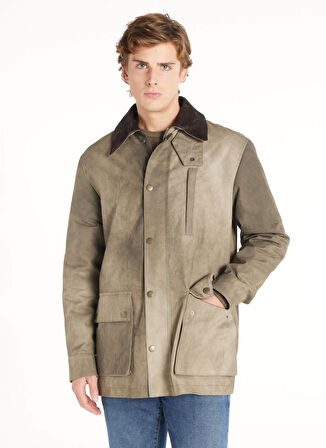 Ted Baker Standart Haki Erkek Düz Ceket TBMROW1024