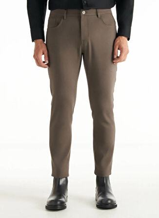 Ted Baker Normal Bel Slim Paça Slim Fit Haki Erkek Pantolon TBMRTR1016
