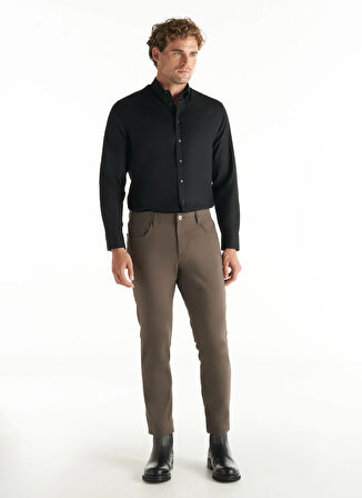 Ted Baker Normal Bel Slim Paça Slim Fit Haki Erkek Pantolon TBMRTR1016