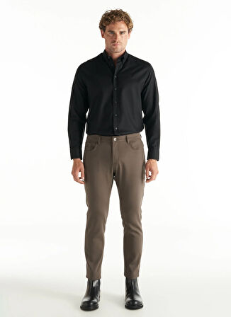 Ted Baker Normal Bel Slim Paça Slim Fit Haki Erkek Pantolon TBMRTR1016