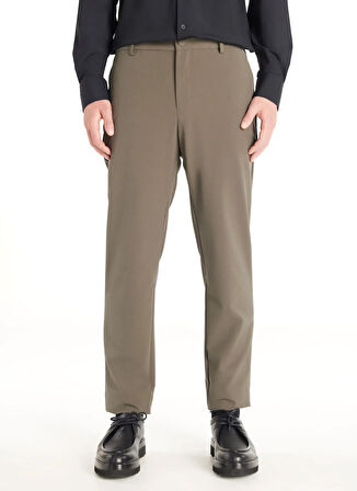 Ted Baker Bağlamalı Bel Normal Paça Tapered Fit Haki Erkek Pantolon TBMRTR1031